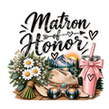 Matron of Honor Western Sunshine t-shirt design with daisies cowboy hat and pink bow tumbler